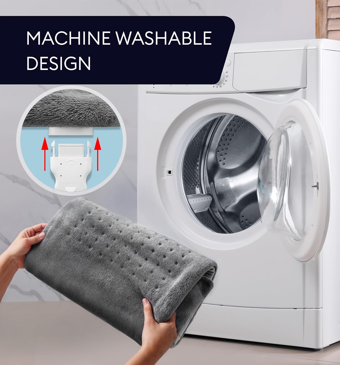 Heating Pad XL, Double-sided, Tabby Gray