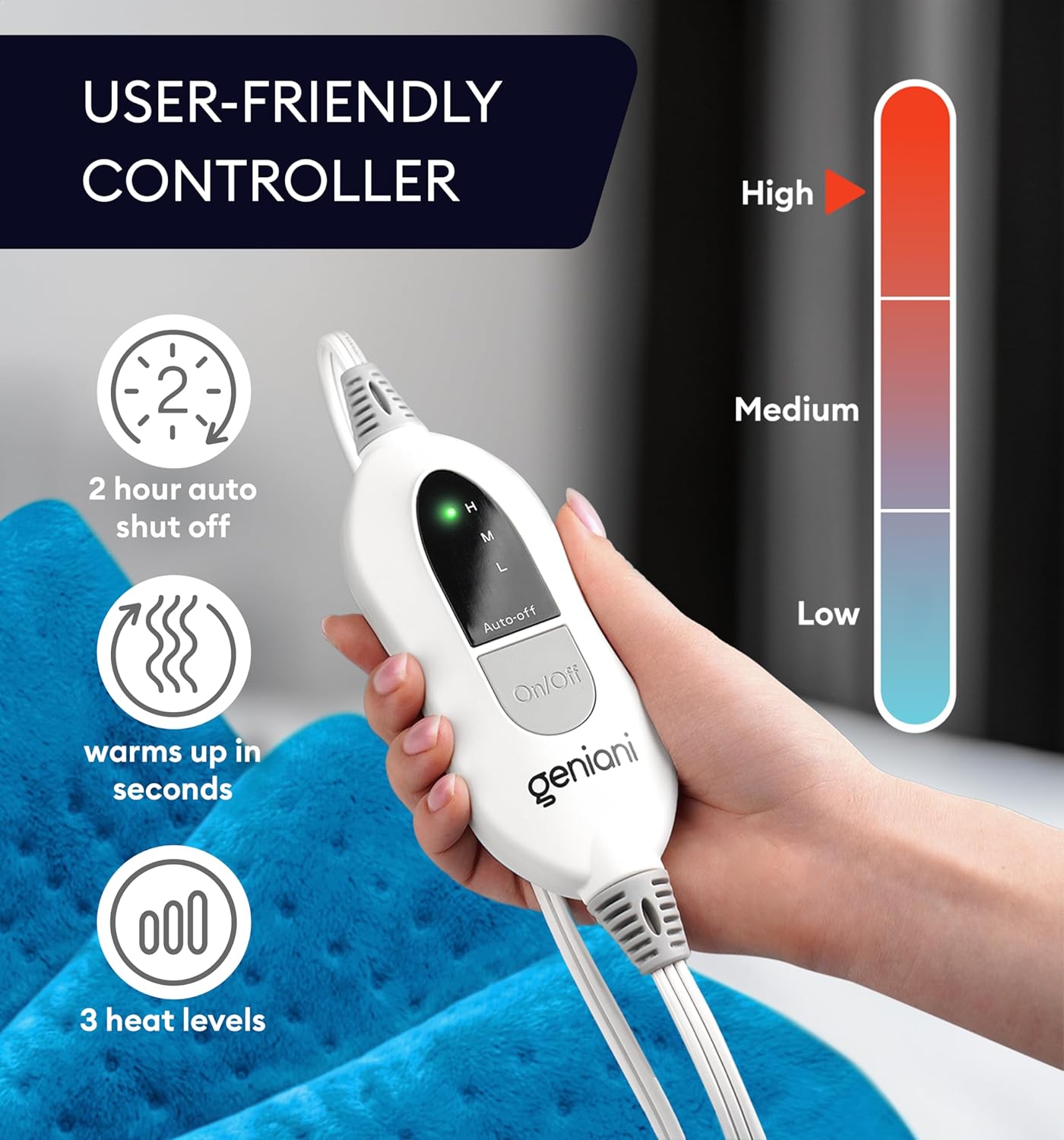 Heating Pad XXL, Aqua Blue